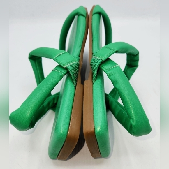 Massimo Matteo Tubular straps Emerald Green Sandals Size 6 M - Picture 7 of 11